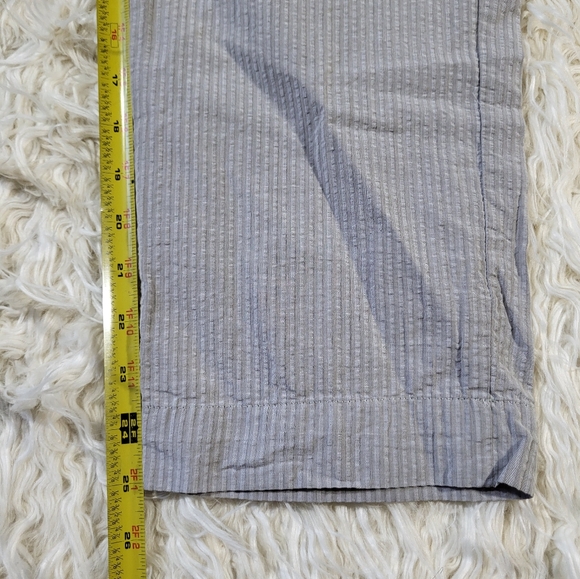 THE RESORT CO Seersucker Trousers Sage – Gray Striped Pants Mens Small - Picture 12 of 16